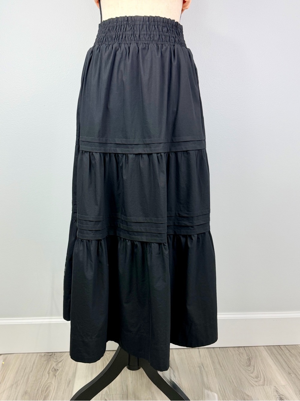 Philosophy Black Tiered Maxi Skirt Size S/P